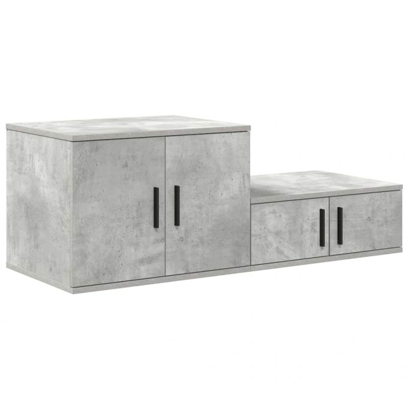 Szafka do przechowywania 2 pcs Betonowy szary 108 x 41 x 40 cm