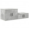 Szafka do przechowywania 2 pcs Betonowy szary 108 x 41 x 40 cm