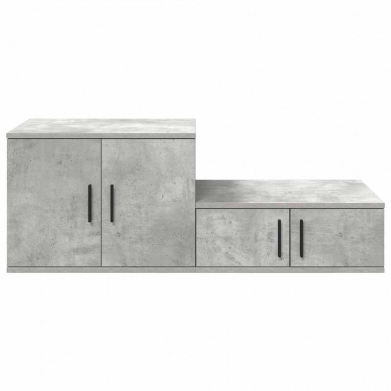 Szafka do przechowywania 2 pcs Betonowy szary 108 x 41 x 40 cm