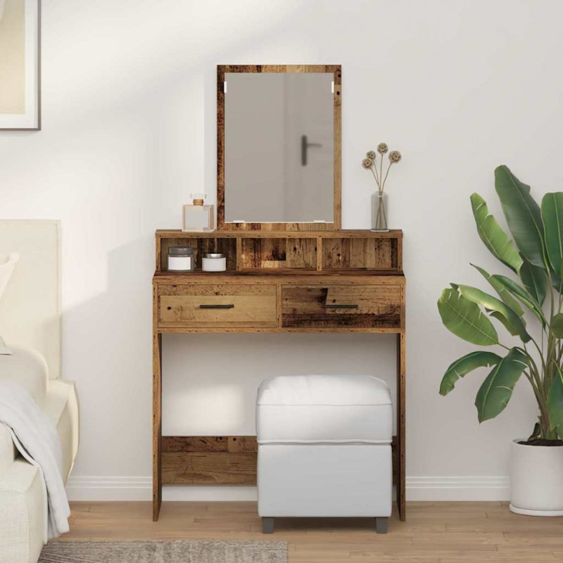 Toaletka Stare drewno 79 x 41 x 140 cm Materiał drewnopochodny