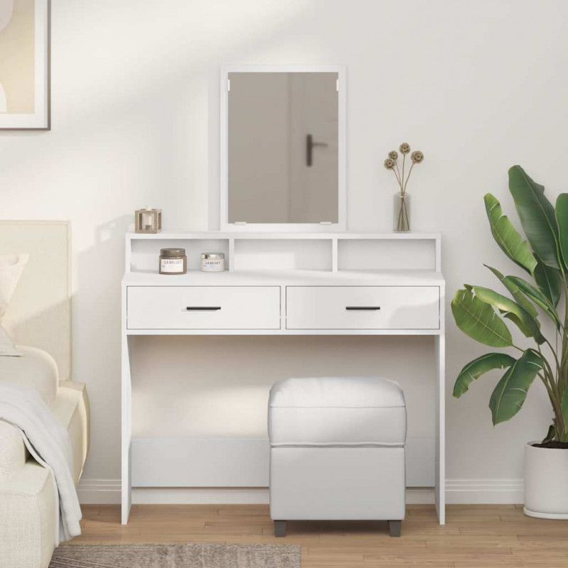 Toaletka Biały 100 x 41 x 140 cm Materiał drewnopochodny