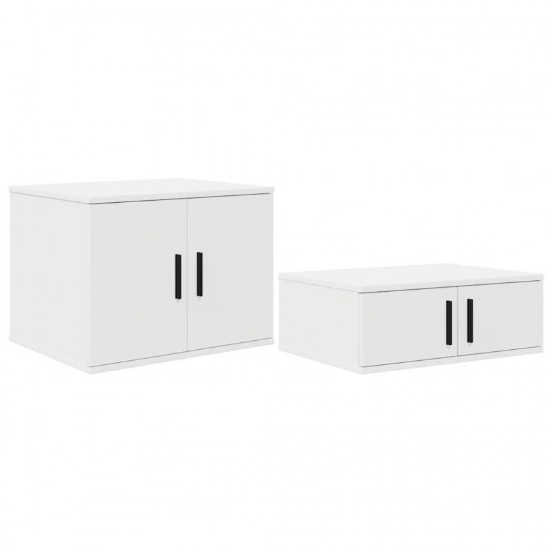 Szafka do przechowywania 2 pcs Biały 103 x 41 x 40 cm