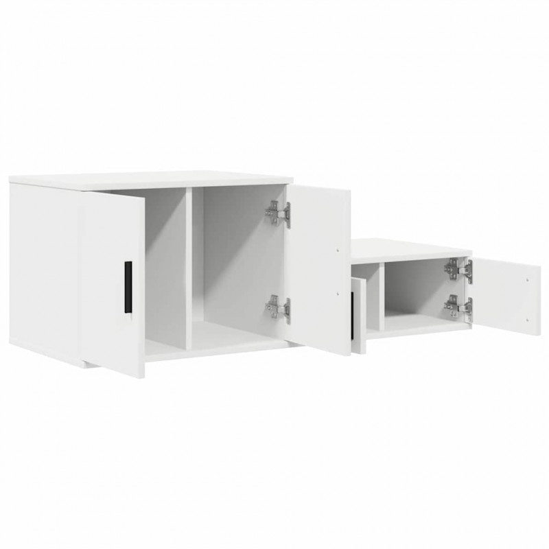 Szafka do przechowywania 2 pcs Biały 103 x 41 x 40 cm