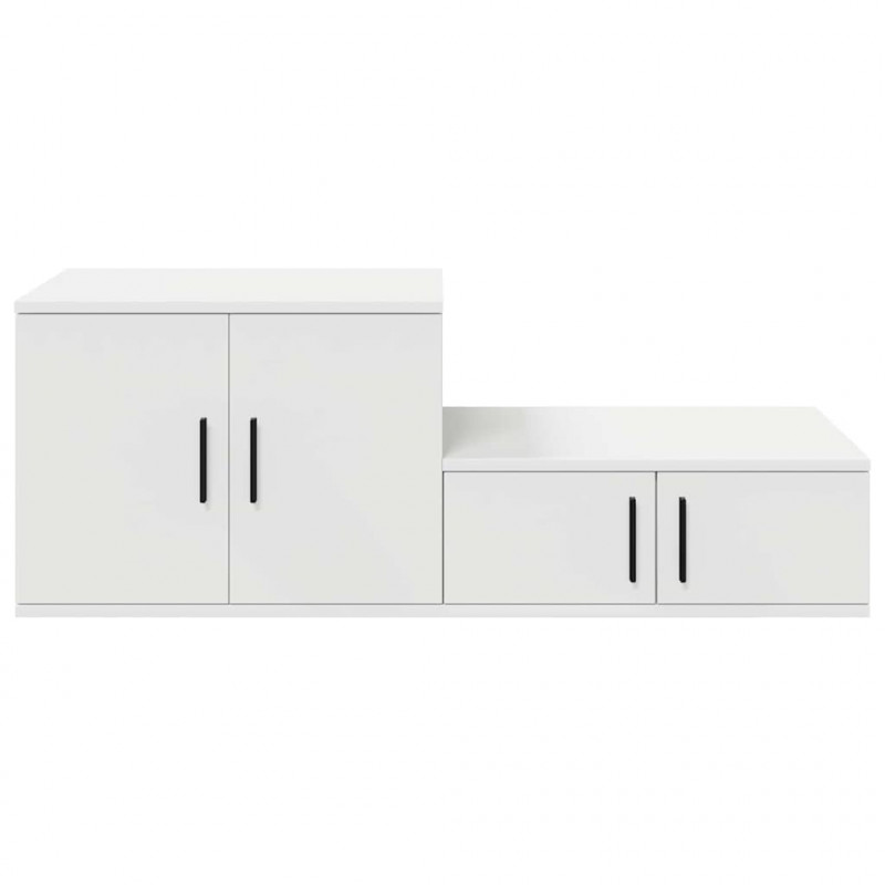 Szafka do przechowywania 2 pcs Biały 103 x 41 x 40 cm