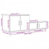 Szafka do przechowywania 2 pcs Biały 103 x 41 x 40 cm