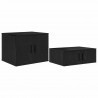 Szafka do przechowywania 2 pcs Czarny Dąb 103 x 41 x 40 cm