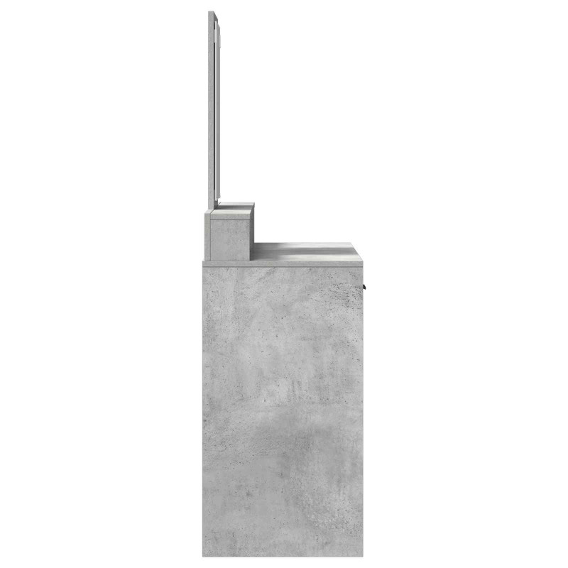 Toaletka z szufladą z półką Betonowy szary 100 x 41 x 140 cm