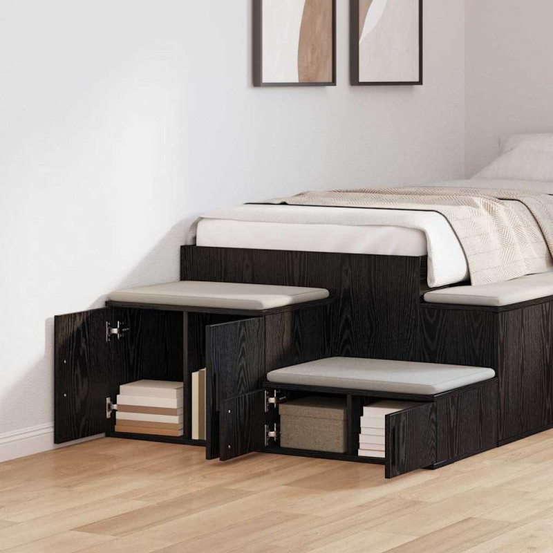 Szafka do przechowywania 2 pcs Czarny Dąb 103 x 41 x 40 cm
