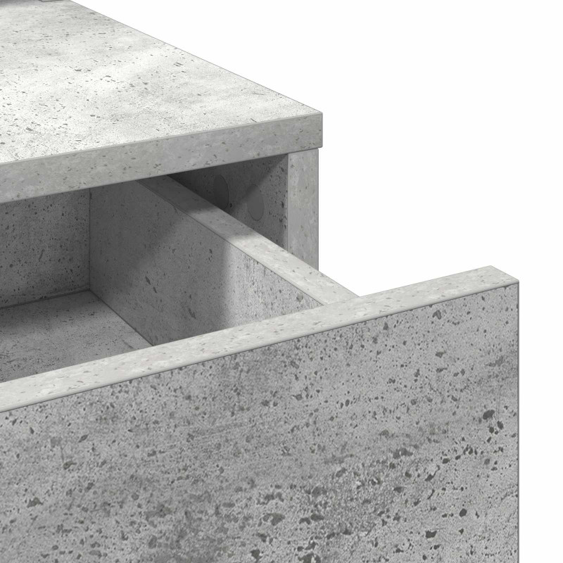 Toaletka z szufladą z półką Betonowy szary 100 x 41 x 140 cm