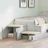 Szafka do przechowywania 2 pcs Betonowy szary 103 x 41 x 40 cm