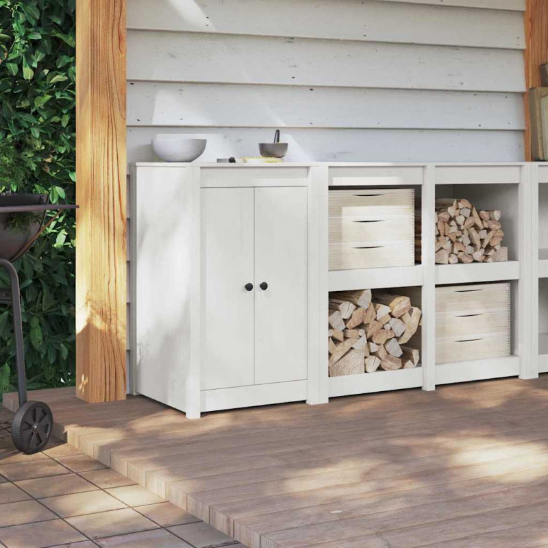 Drzwi do kuchni MEPPEL Biały 50 x 9 x 82 cm Lite drewno sosnowe