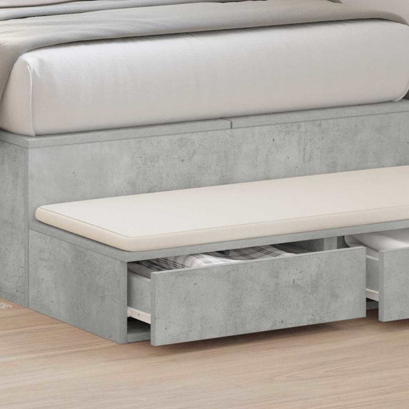 Szuflady do łóżka Betonowy szary 100 x 36,5 x 16,5 cm