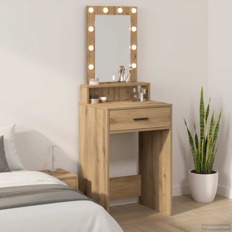 Toaletka Brązowy 50 x 41 x 140 cm Materiał drewnopochodny