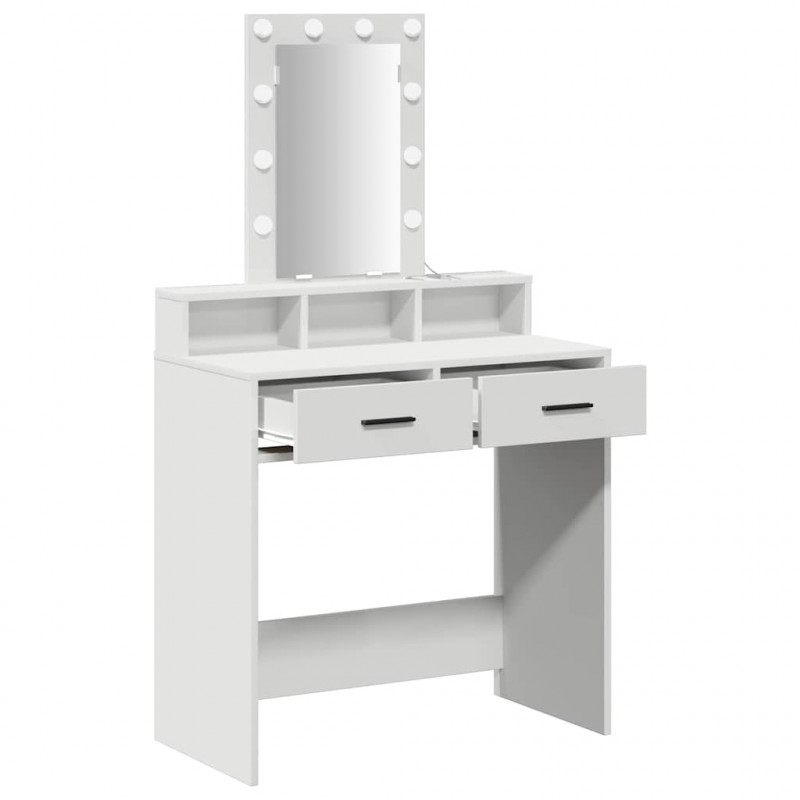 Toaletka Biały 79 x 41 x 140 cm Materiał drewnopochodny