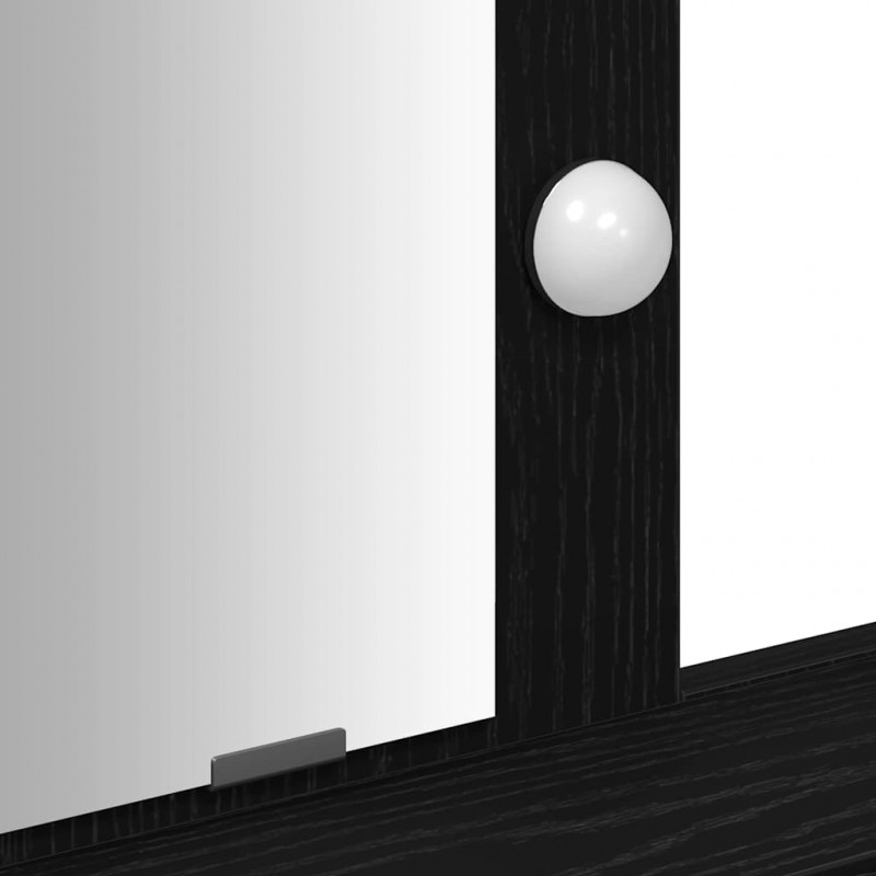 Toaletka Czarny 79 x 41 x 140 cm Materiał drewnopochodny