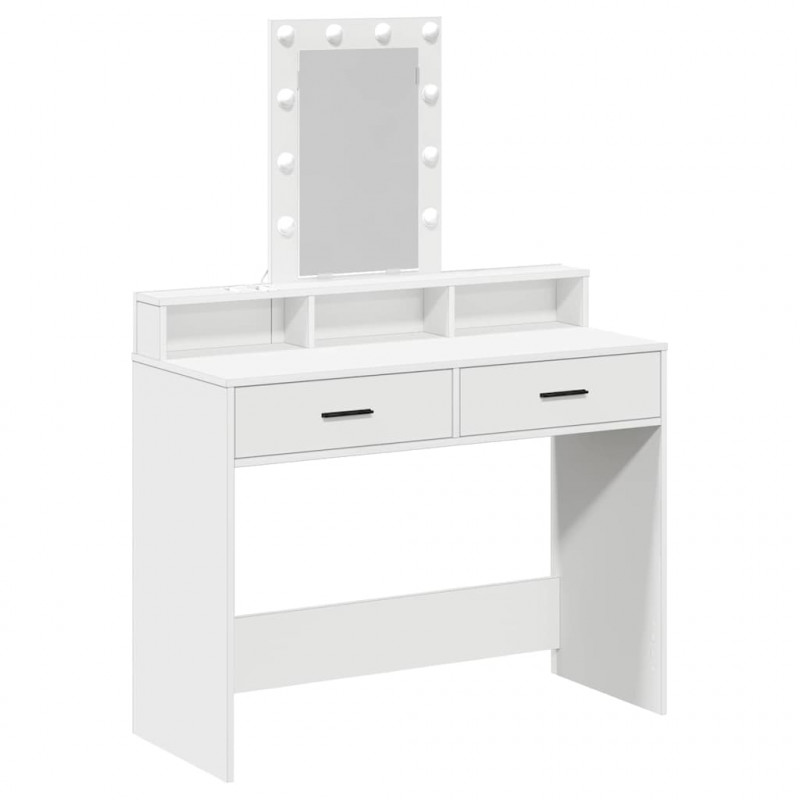 Toaletka Biały 100 x 41 x 140 cm Materiał drewnopochodny