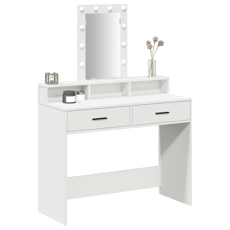 Toaletka Biały 100 x 41 x 140 cm Materiał drewnopochodny