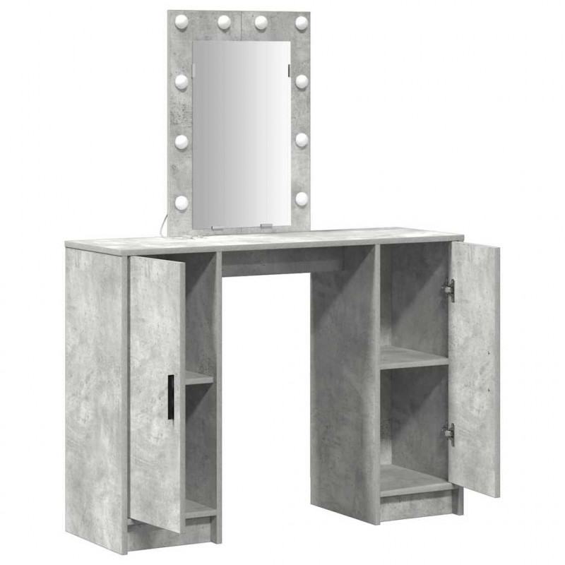 Toaletka Jasnoszary 102 x 33 x 135 cm Materiał drewnopochodny