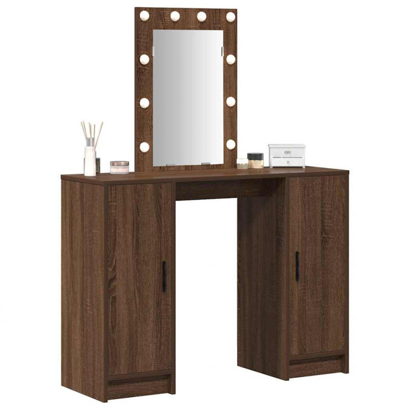 Toaletka Brązowy 102 x 33 x 135 cm Materiał drewnopochodny