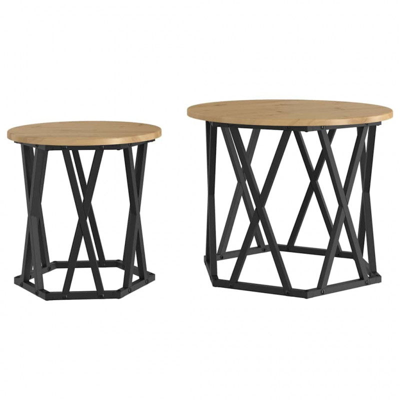 Stolik boczny 2 pcs Dąb rzemieślniczy