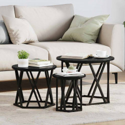 Stolik boczny do nestingu 3 pcs Czarny Dąb