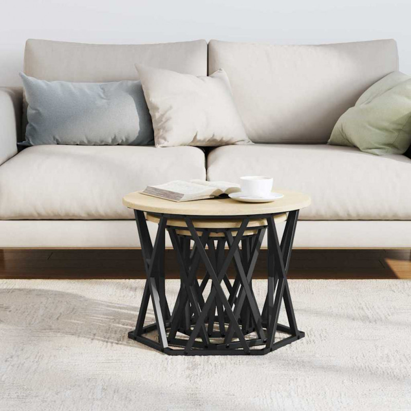 Stolik boczny do nestingu 3 pcs Dąb Sonoma