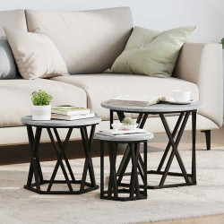 Stolik boczny do nestingu 3 pcs Szary Sonoma