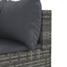 6-cz. zestaw wypoczynkowy do ogrodu, poduszki, szary, rattan PE