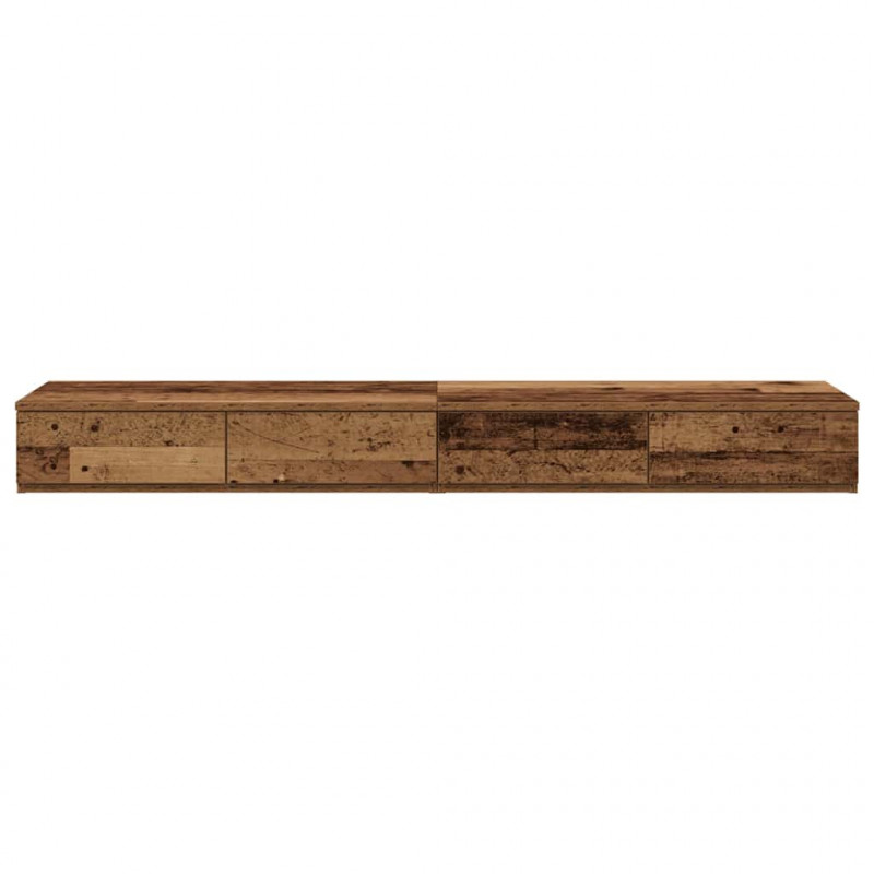 Szuflady do łóżka z szufladą Stare drewno 150 x 36,5 x 16,5 cm
