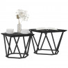 Zestaw stolików bocznych 2 pcs Czarny dąb 50 x 50 x 40 cm
