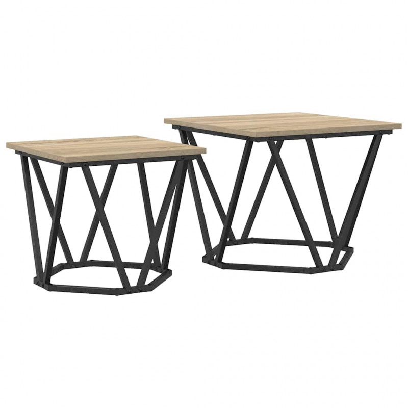 Zestaw stolików bocznych 2 pcs Dąb Sonoma