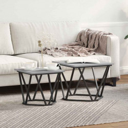 Zestaw stolików bocznych 2 pcs Szary Sonoma