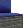 6-cz. zestaw wypoczynkowy do ogrodu, poduszki, szary, rattan PE