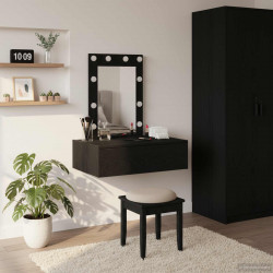Toaletka Czarny 60 x 40 x 70 cm Materiał drewnopochodny