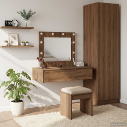 Toaletka Brązowy 83 x 40 x 70 cm Materiał drewnopochodny