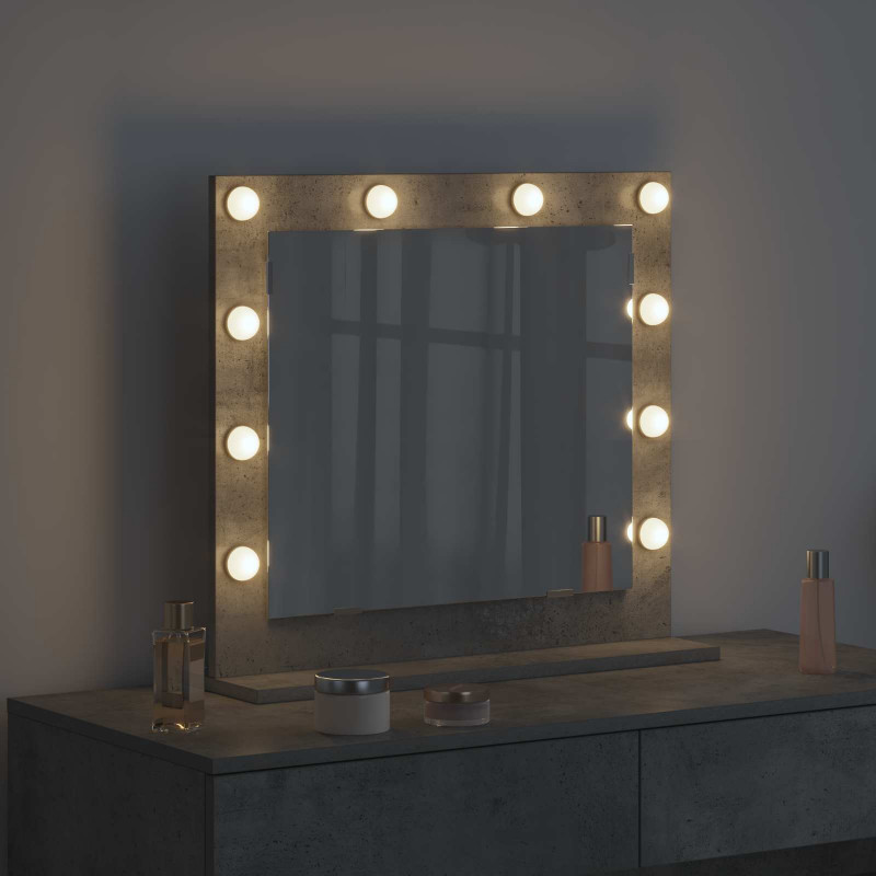 Lustro toaletowe Prostokątny Betonowy szary 60 x 55 x 18 cm