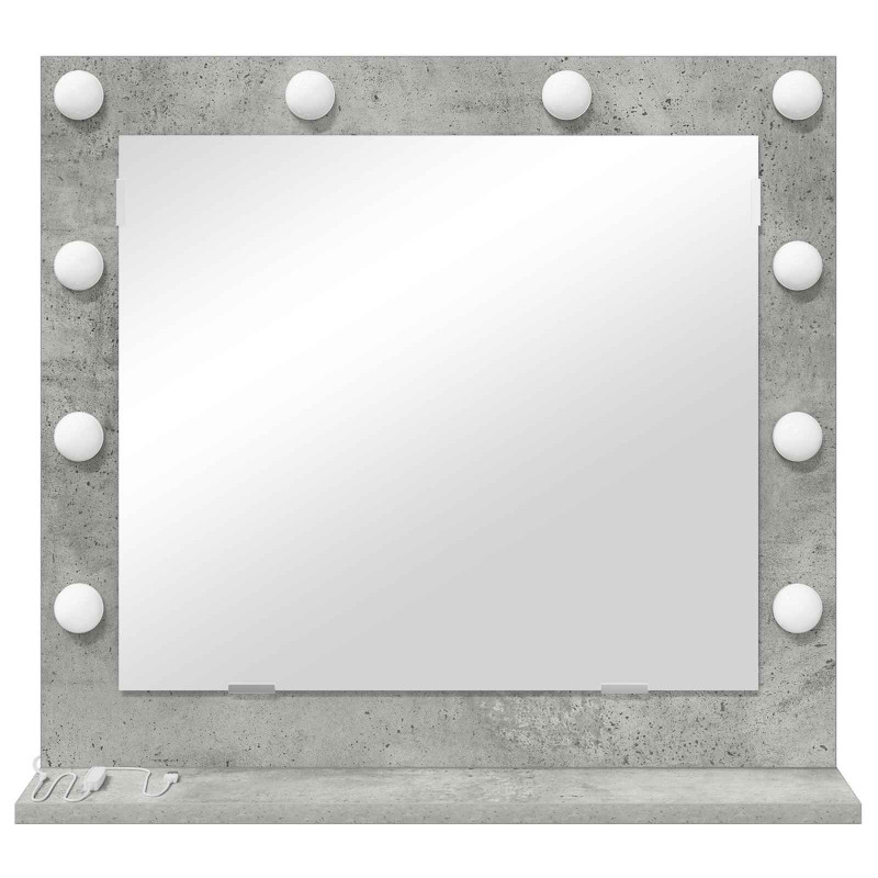 Lustro toaletowe Prostokątny Betonowy szary 60 x 55 x 18 cm