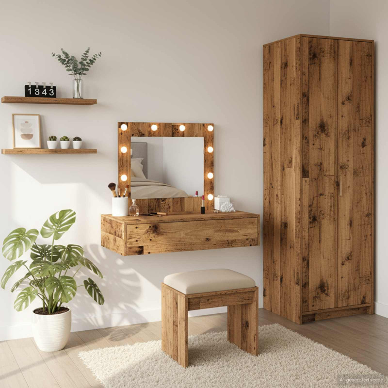 Toaletka Brązowy 83 x 40 x 70 cm Materiał drewnopochodny