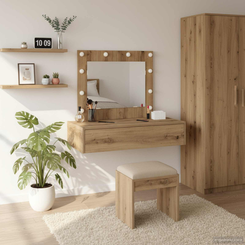 Toaletka Brązowy 83 x 40 x 70 cm Materiał drewnopochodny