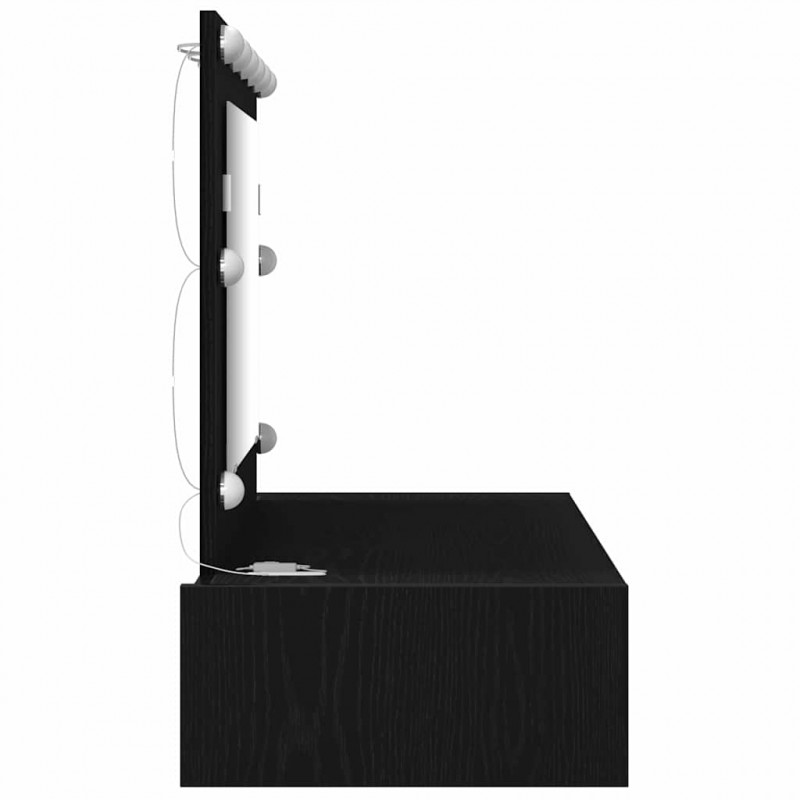 Toaletka Czarny 100 x 40 x 70 cm Materiał drewnopochodny