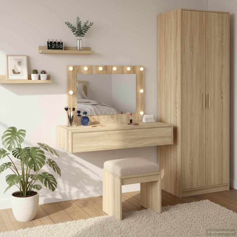Toaletka Brązowy 100 x 40 x 70 cm Materiał drewnopochodny