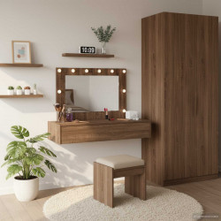 Toaletka Brązowy 100 x 40 x 70 cm Materiał drewnopochodny