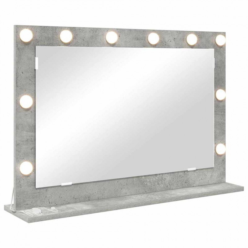 Lustro toaletowe Prostokątny Betonowy szary 80 x 55 x 18 cm
