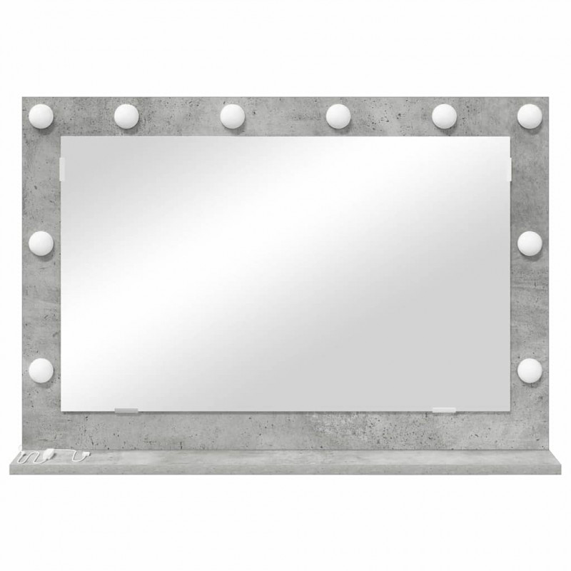 Lustro toaletowe Prostokątny Betonowy szary 80 x 55 x 18 cm
