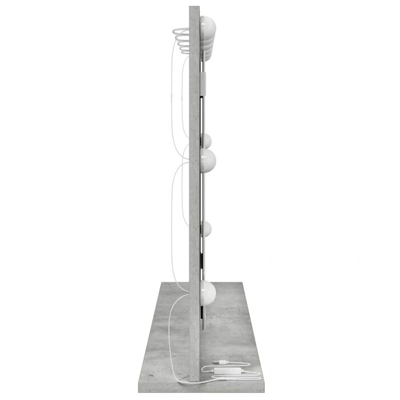Lustro toaletowe Prostokątny Betonowy szary 80 x 55 x 18 cm