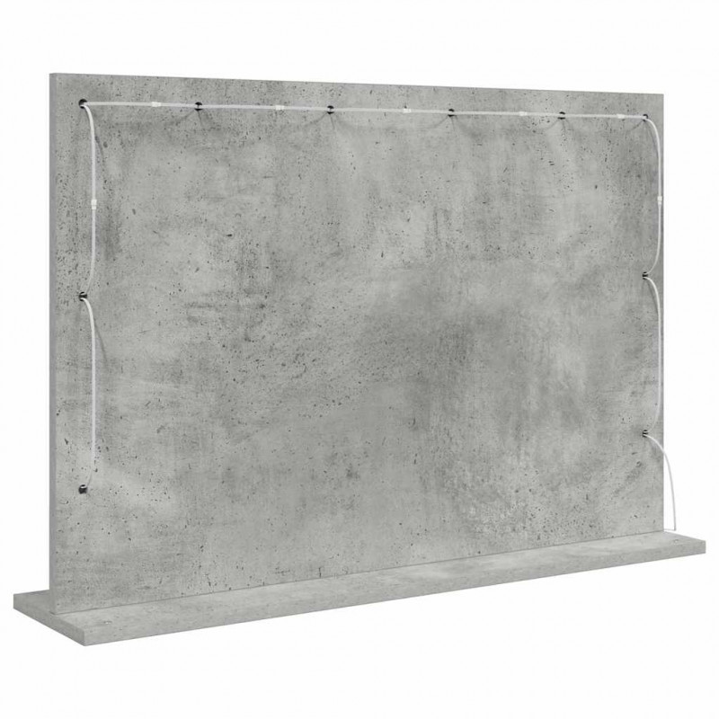 Lustro toaletowe Prostokątny Betonowy szary 80 x 55 x 18 cm