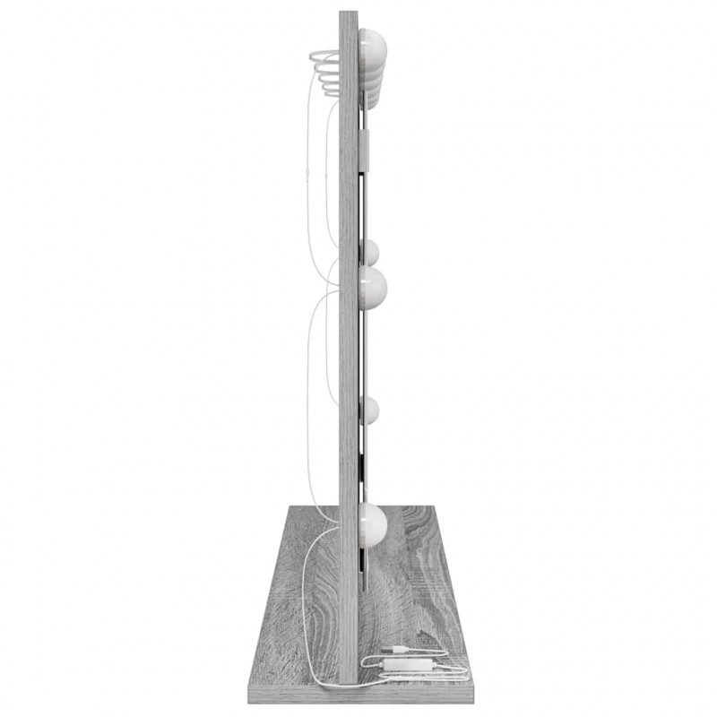 Lustro toaletowe Prostokątny Szary Sonoma 80 x 55 x 18 cm