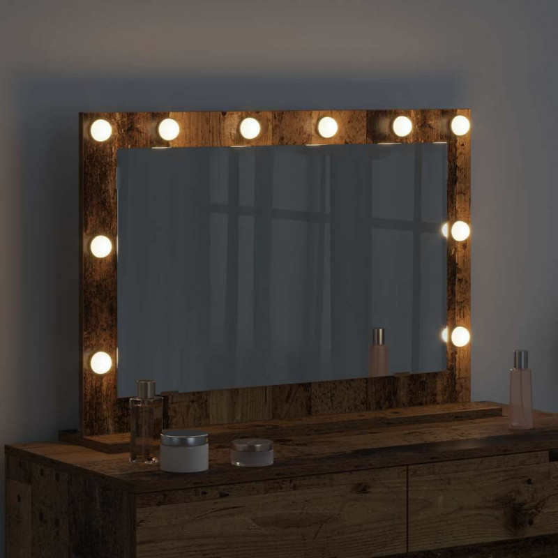 Lustro toaletowe Prostokątny Stare drewno 80 x 55 x 18 cm