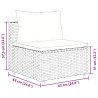 6-cz. zestaw wypoczynkowy do ogrodu, poduszki, szary, rattan PE