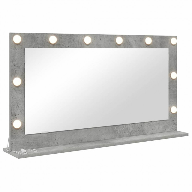 Lustro toaletowe Prostokątny Betonowy szary 100 x 55 x 18 cm